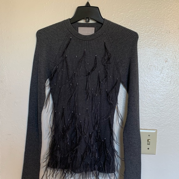 Jason Wu Fuzzy Feather Sweater - Picture 11 of 13